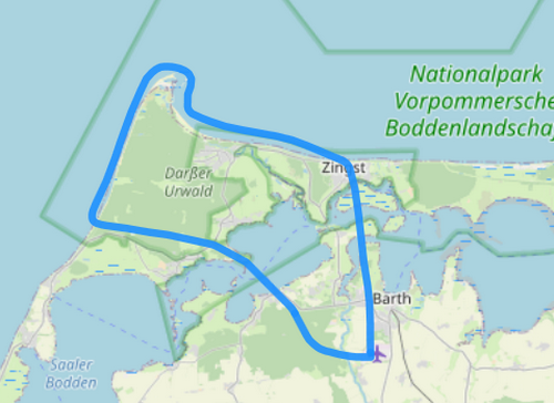 Route A Darßer Ort Zingst Prerow