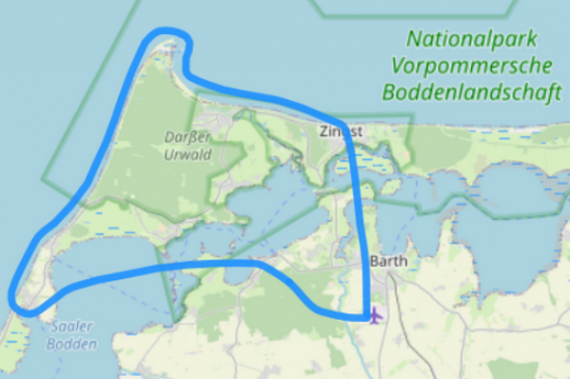 Route B Wustrow Ahrenshoop Darßer Ort Zingst