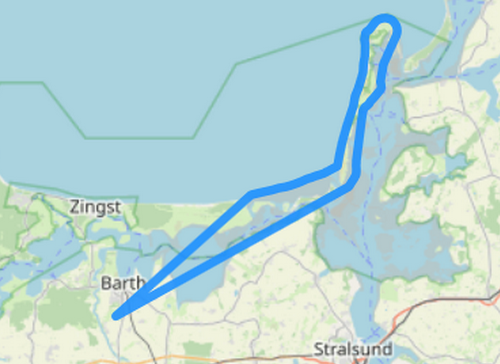Route C Zingst Insel Hiddensee Pramort