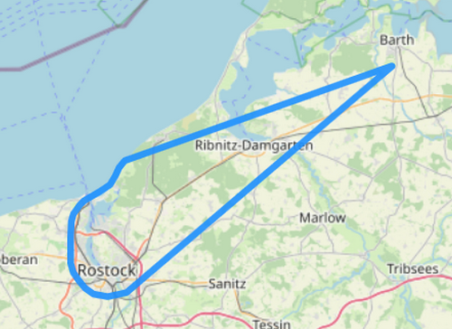Route D Rostock Warnemünde Graal Müritz