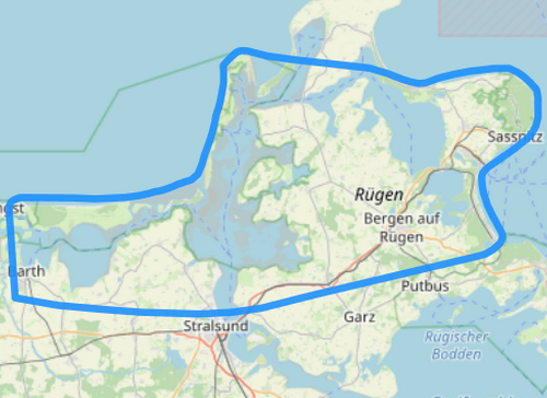 Route E Hiddensee Rügen Kreideküste