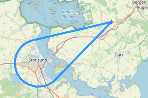 Rundflug 2 Stralsund Rügenbrücke Strelasund