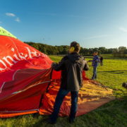 Ballonfahrt Aufbau des Heißluftballon