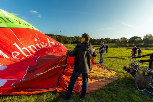 Ballonfahrt Aufbau des Heißluftballon