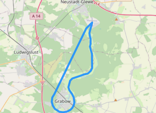 Gyrocopter Route A Neustadt-Glewe Lewitz