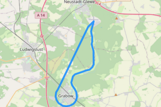 Gyrocopter Route A Neustadt-Glewe Lewitz
