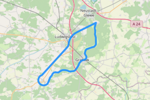 Gyrocopter Route C Elde Müritz Wasserstraße