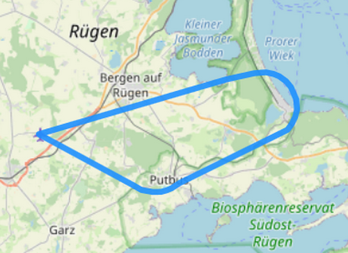 Route 1 Binz Prora Granitz Putbus