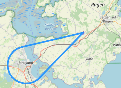 Route 2 Stralsund Rügenbrücke Strelasund