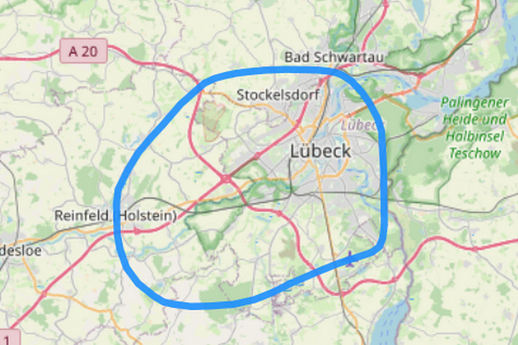 Route A Rund um das Holstentor von der Stadt Lübeck