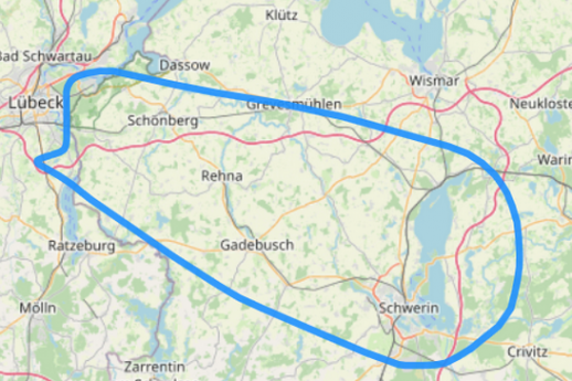 Route C über die Landeshauptstadt Schwerin
