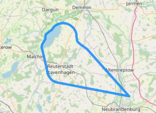 Route D Stavenhagen und Kummerower See