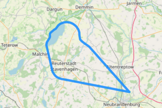 Route D Stavenhagen und Kummerower See