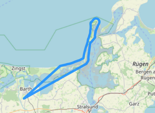 Hubschrauber Route C Rund um Hiddensee