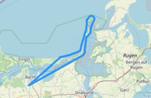Hubschrauber Route C Rund um Hiddensee