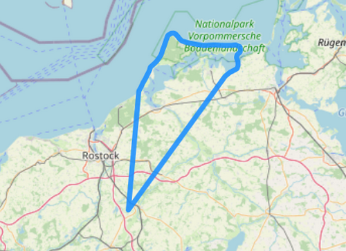 Hubschrauber Route E Fischland Darß Zingst