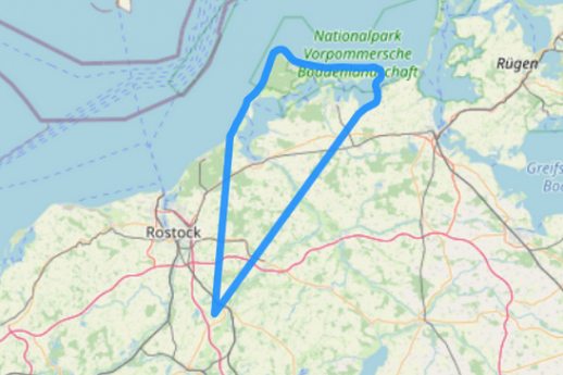 Hubschrauber Route E Fischland Darß Zingst