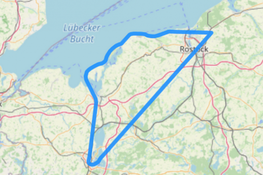 Hubschrauber Route F Poel Wismar Schwerin