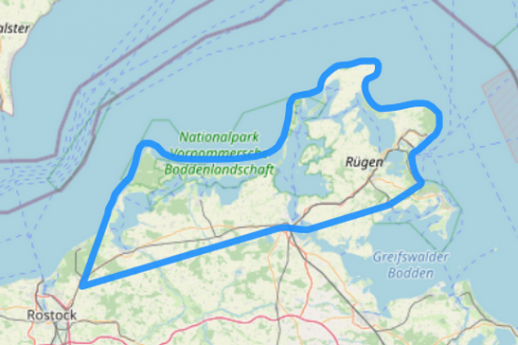 Hubschrauber Route H Rügen und FischlandDarß