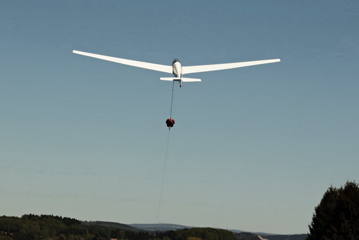 Segelflugzeug Start in Waren Müritz