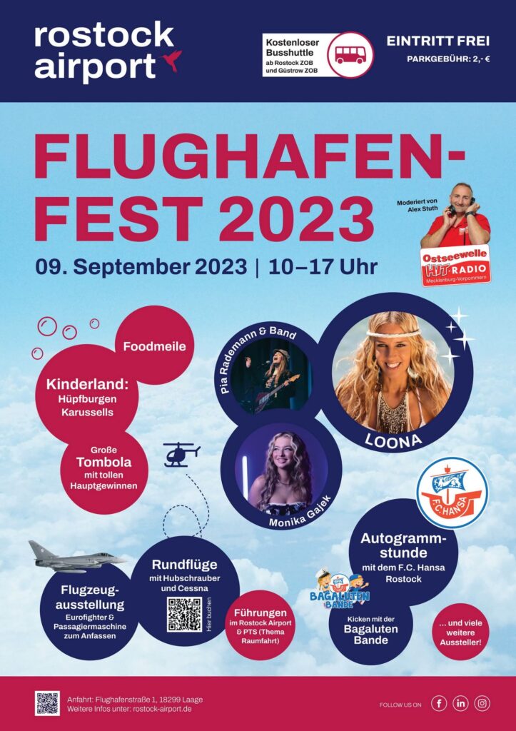 Flughafenfest 2023 Rostock Airport Flughafen Laage