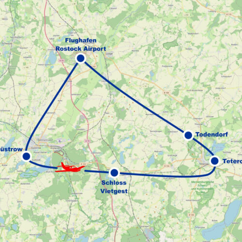 Rundflug 2 Mecklenburgische Schweiz Güstrow Schloss Vietgest Teterow Todendorf ab Flughafen Rostock Airport