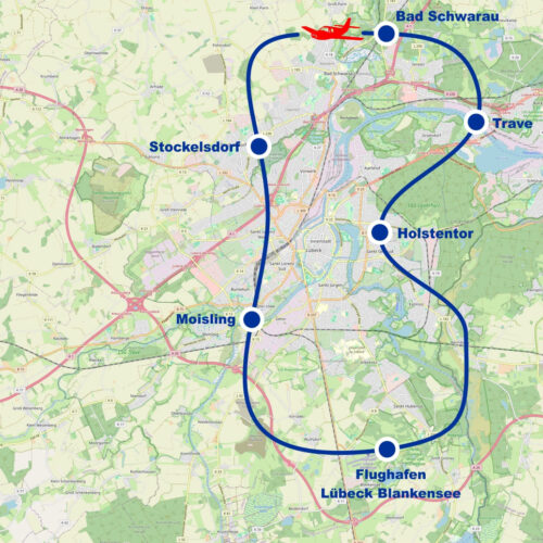 Rundflug A Heiligen Geist Lübeck Holstentor Bad Schwartau Trave Rathaus Stockelsdorf Altstadt ab Flughafen Lübeck