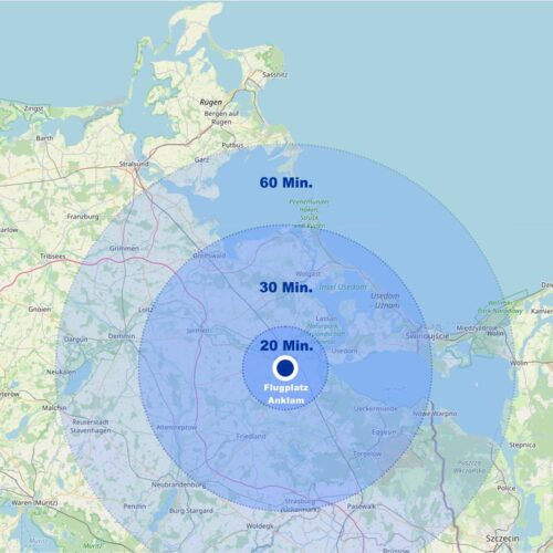 Rundflug Anklam Route individuell