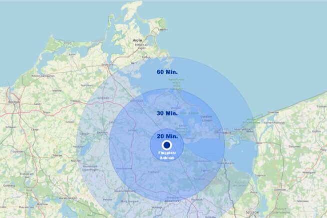 Rundflug Anklam Route individuell