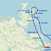 Rundflug D Rügen Putbus Kreideküste Saßnitz Binz Mönchgut Peenemünde ab Flughafen Heringsdorf Usedom