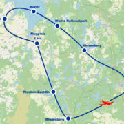Rundflug E Mecklenburgische Seenplatte Flecken Zechlin Rheinsberg Fürstenberg Röbel Wesenberg Müritz Nationalpark ab Flugplatz Müritz Airpark Lärz