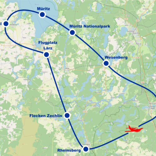 Rundflug E Mecklenburgische Seenplatte Flecken Zechlin Rheinsberg Fürstenberg Röbel Wesenberg Müritz Nationalpark ab Flugplatz Müritz Airpark Lärz