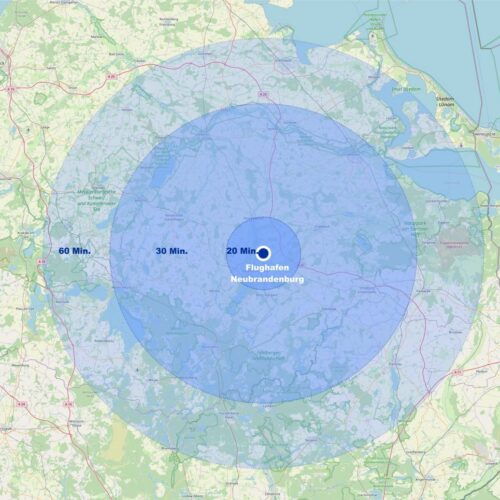 Rundflug Route individuell ab Flughafen Neubrandenburg Trollenhagen