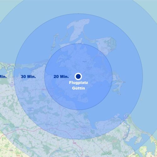 Rundflug Rügen individuell ab Flugplatz Güttin