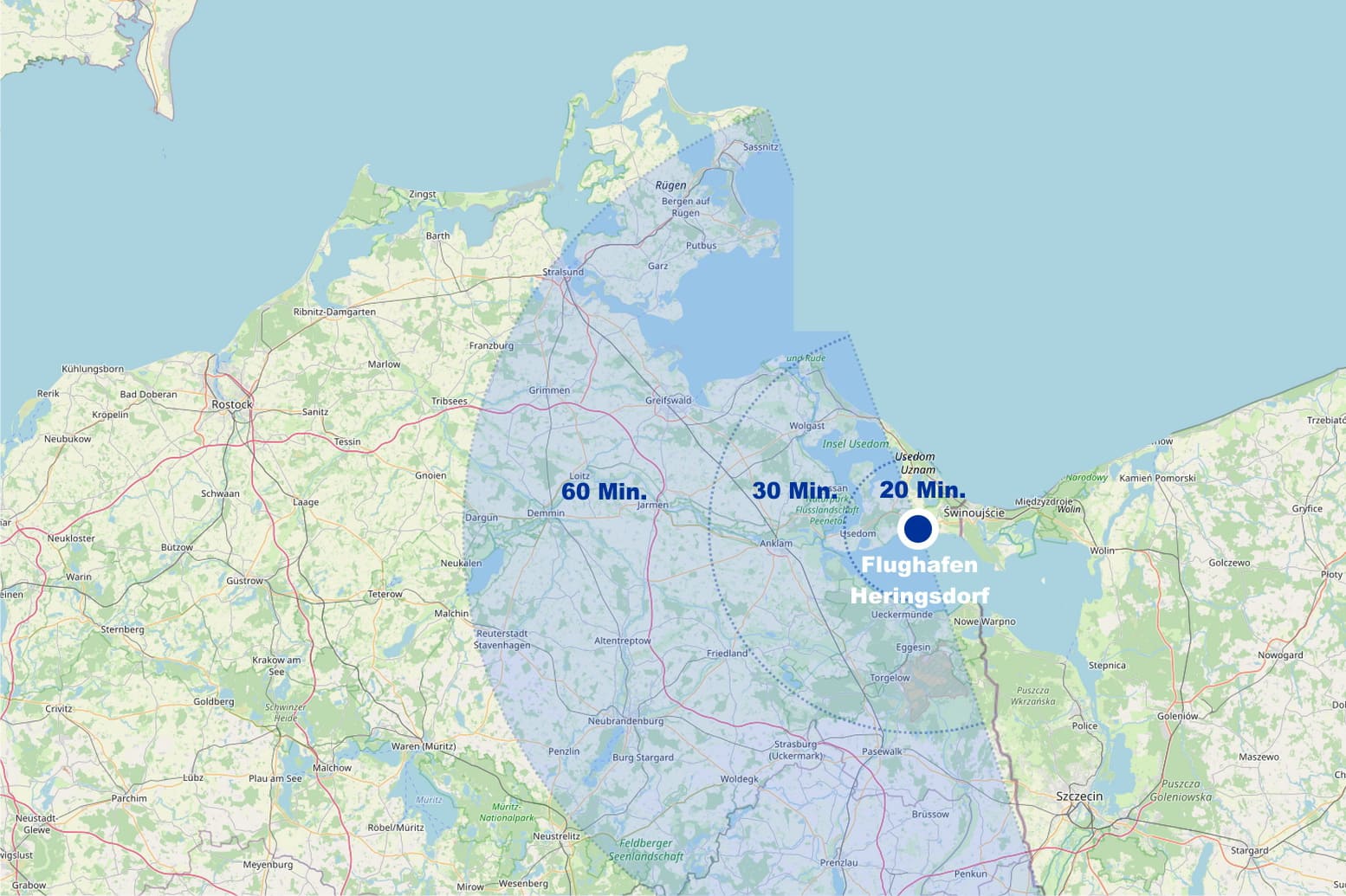 Rundflug Usedom individuell ab Flughafen Heringsdorf